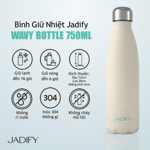  Bình Giữ Nhiệt Hoa Sen - Ngọc Liên Phú Quý - Wavy Bottle Blooming – 750ml - Jadify 