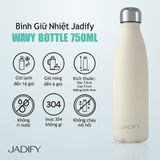  Bình Giữ Nhiệt Hoa Sen - Liên Hoa Như Ý - Wavy Bottle Tranquil – 750ml - Jadify 