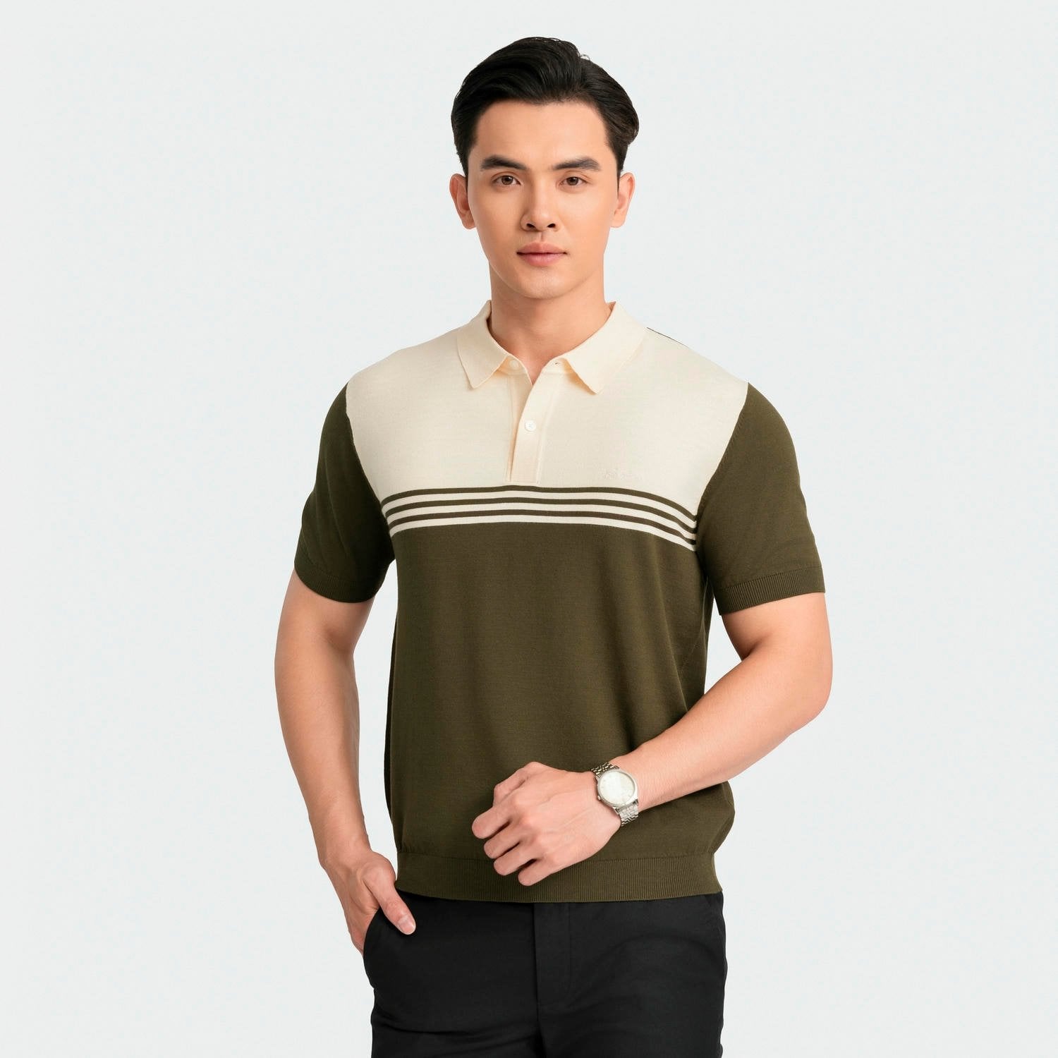 Áo Polo Nam casual dệt kiểu len Aristino APSU030Z