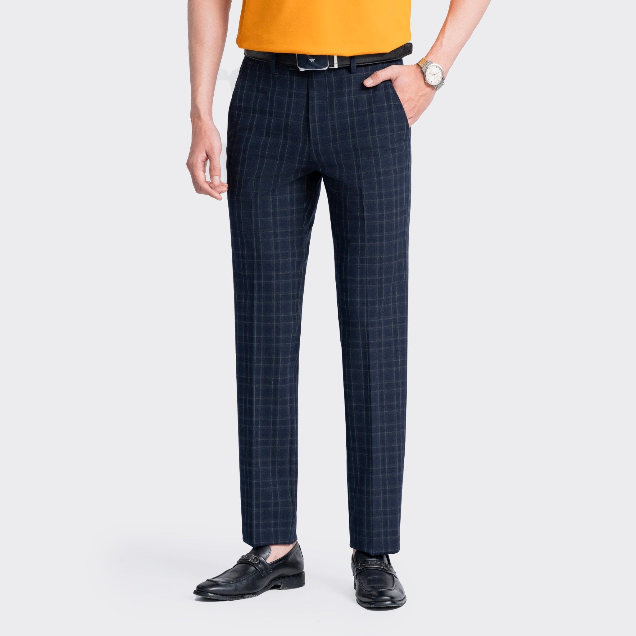 Quần Âu Nam kẻ sọc Aristino Regular Fit ATR0410Z