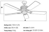  Quạt Trần KAIYOKUKAN OKA-181-BA 