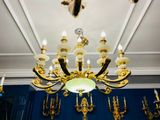  Đèn Chùm Đồng Đá Cao Cấp mạ 24k HH2929/15 