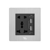  Ổ Cắm Đa Năng + 2 Sạc USB5V,2.1A 