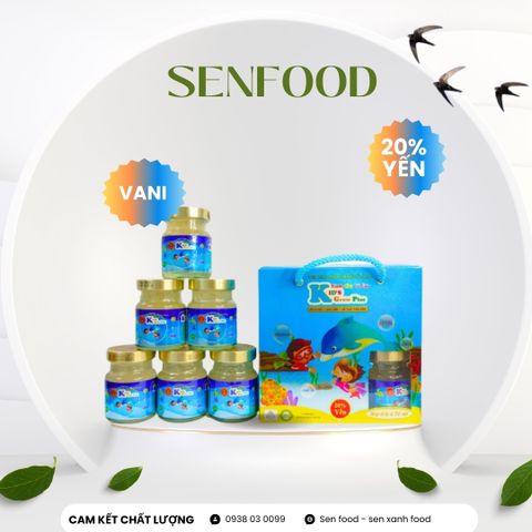  Hộp quà 6 hũ Yến sào hương vani Kids Grow Plus 70ml 