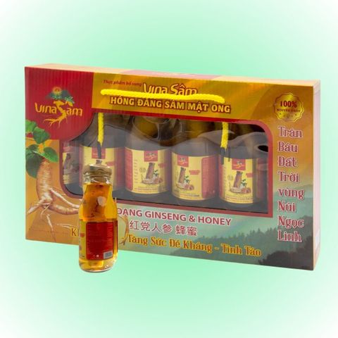  Hộp 6 chai Hồng Đẳng Sâm Mật Ong Vina Sâm 180ml 