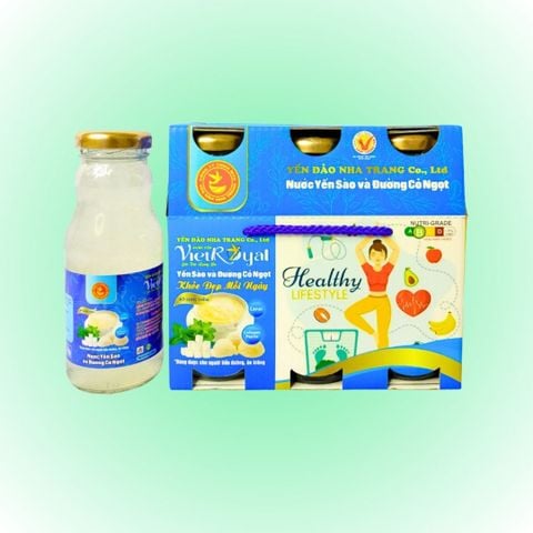  Lốc 6 chai Yến Sào Đường Cỏ Ngọt Viet Royal 180ml 