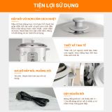  NỒI CƠM ĐIỆN NẮP RỜI 1.8L COMET CM8020 