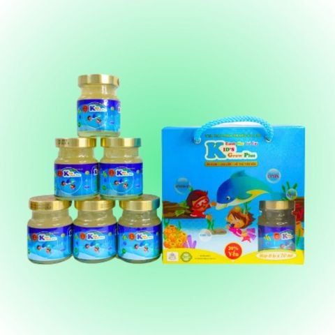  Hộp quà 6 hũ Yến sào hương vani Kids Grow Plus 70ml 