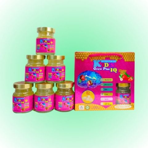  Hộp quà 6 hũ Yến sào trẻ em bổ sung IQ Kids Grow Plus 70ml 
