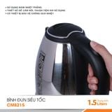  BÌNH ĐUN SIÊU TỐC 1,5L COMET CM8215 