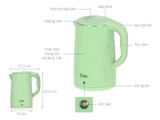  BÌNH ĐUN SIÊU TỐC 1,8L INOX 304 COMET CM8218 