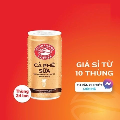  Lô 10 thùng Cà Phê Sữa Highlands Coffee 235ml/ 24 Lon 
