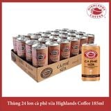  Lô 10 thùng Cà Phê Sữa Highlands Coffee 185ml/ 24 Lon 