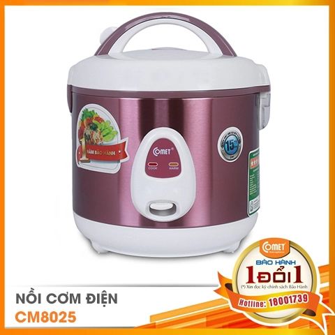  NỒI CƠM ĐIỆN NẮP GÀI 1L COMET CM8025P 