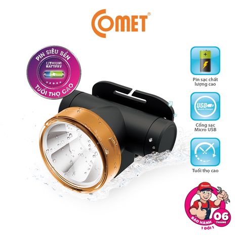  ĐÈN PIN ĐỘI ĐẦU 2W COMET CRT1614 