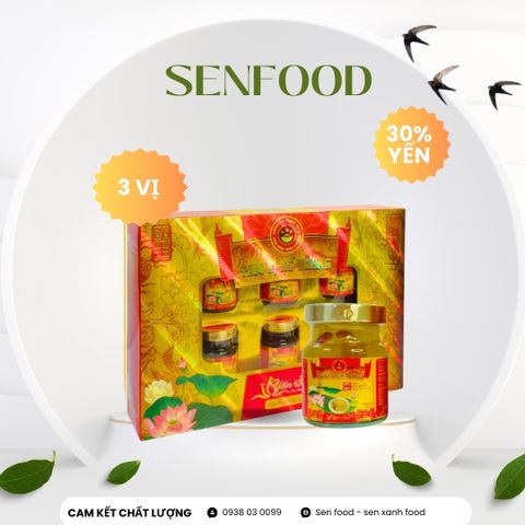  Hộp quà 6 hũ Yến Sen tam vị đế vương 30% yến 70ml 