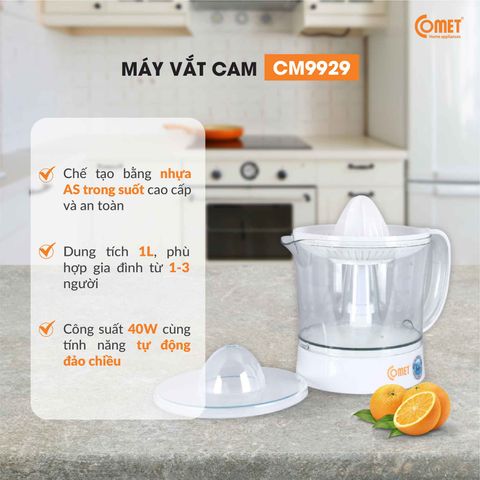  MÁY VẮT CAM 1L COMET CM9929 