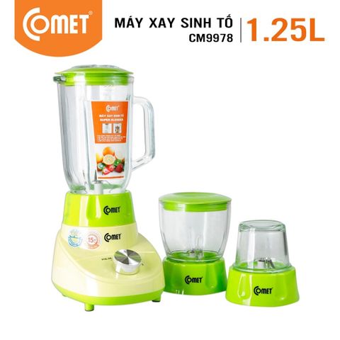  MÁY XAY SINH TỐ 3 CỐI 1,25L COMET CM9978 