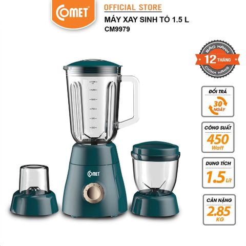  MÁY XAY SINH TỐ 3 CỐI 1,5L COMET CM9979 