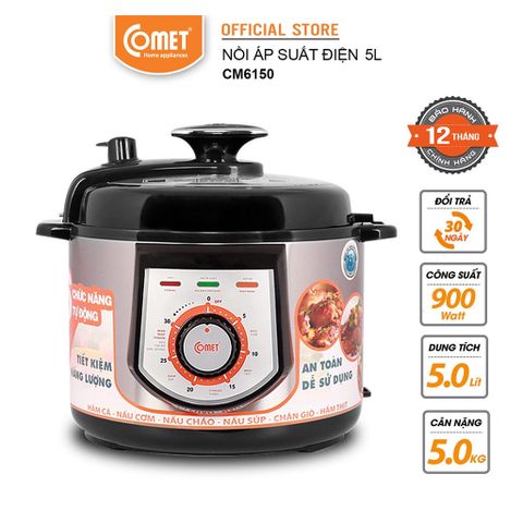  NỒI ÁP SUẤT ĐIỆN 5L COMET CM6150 
