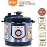  NỒI ÁP SUẤT ĐIỆN 6L COMET CM6151 
