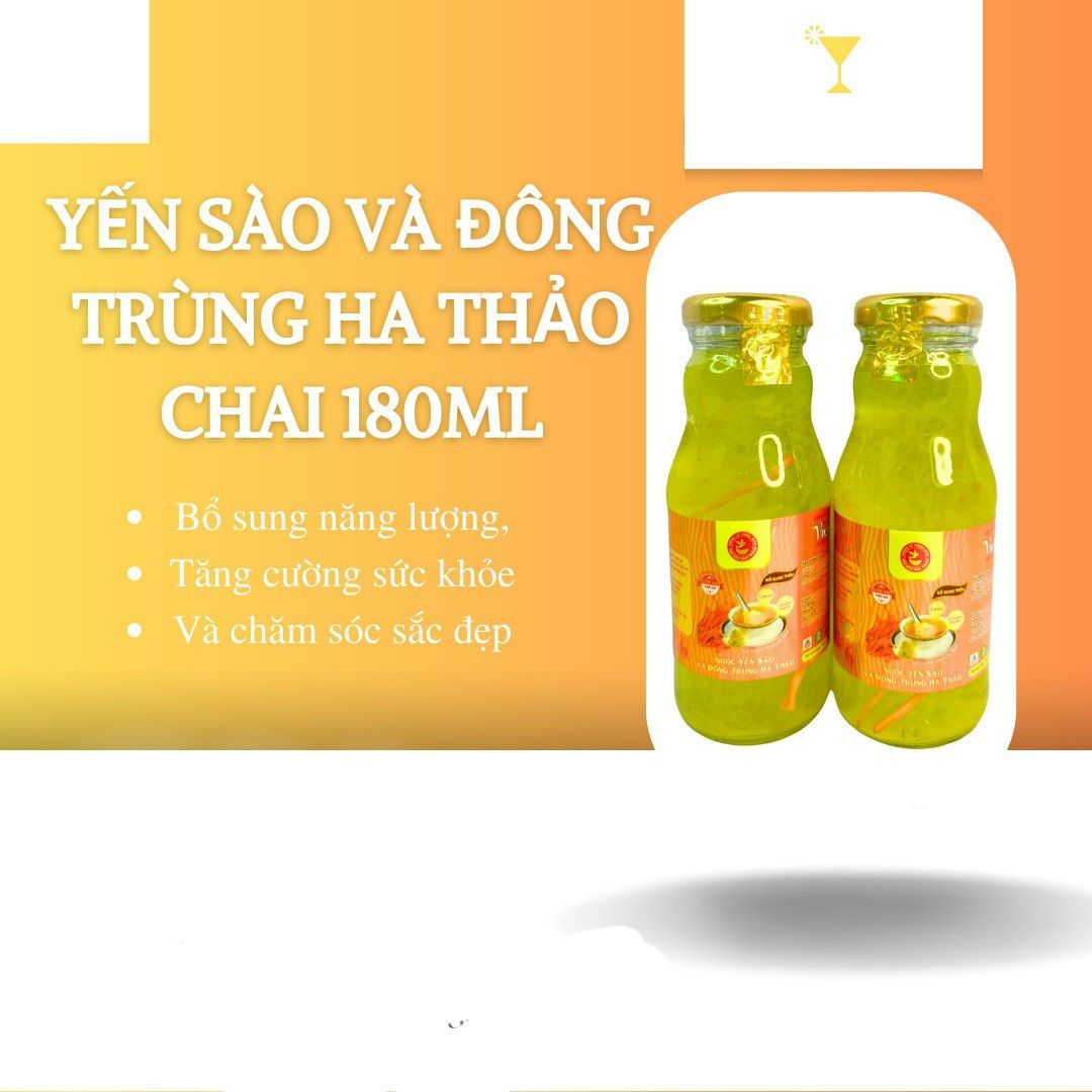  Lốc 6 chai Yến Sào Đông Trùng Hạ Thảo Viet Royal 180ml 