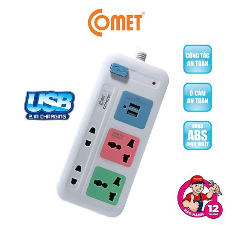  Ổ CẮM ĐIỆN NỐI DÀI 3M CỔNG USB CÓ CÔNG TẮC COMET CES4223 