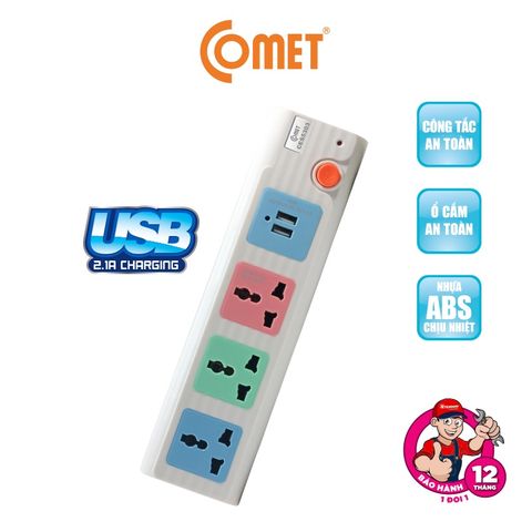  Ổ CẮM ĐIỆN NỐI DÀI 3M CÓ CỔNG USB COMET CES5303 