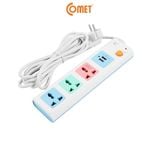  Ổ CẮM ĐIỆN NỐI DÀI 3M CÓ CỔNG USB COMET CES5303 