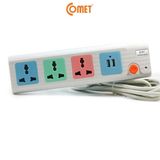  Ổ CẮM ĐIỆN NỐI DÀI 3M CÓ CỔNG USB COMET CES5303 