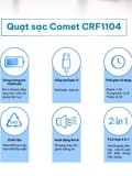  QUẠT SẠC CẦM TAY COMET CRF1104 