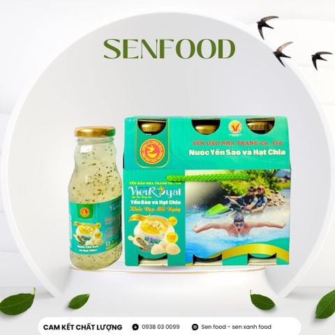  Lốc 6 chai Yến Sào và Hạt chia Viet Royal 180ml 