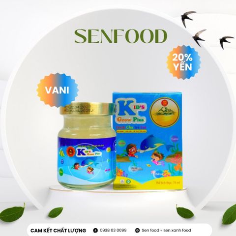 Yến sào trẻ em hương vani Kids Grow Plus 70ml 