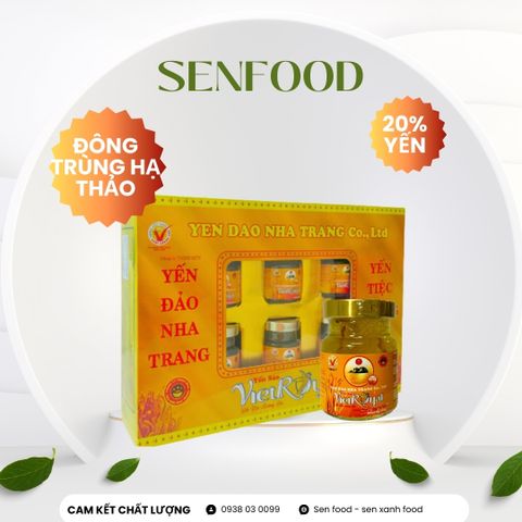  Hộp quà 6 hũ Yến sào đông trùng hạ thảo VietRoyal 70ml 