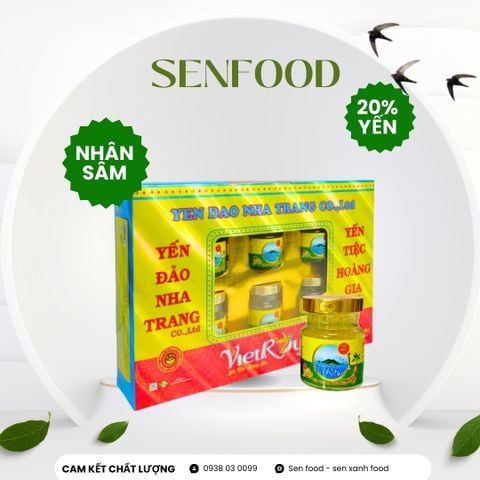 Hộp quà 6 hũ Yến sào nhân sâm VietRoyal 70ml 