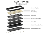  KIT bàn phím AKKO ACR TOP 75 – Gray (Nhôm / Top mount / Hotswap / South-Facing) 