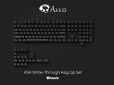  AKKO ASA Shine-Through Keycap set – Black (Xuyên LED / ASA profile / 131 nút) 
