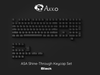  AKKO ASA Shine-Through Keycap set – Black (Xuyên LED / ASA profile / 131 nút) 
