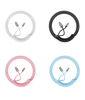  AKKO Coiled Cable (Black / White / Pink / Blue) 