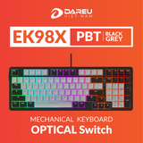  Bàn phím quang cơ Gaming DAREU EK98X PBT BLACK-GREY (WATERPROOF, OPTICAL sw, MULTI LED) 