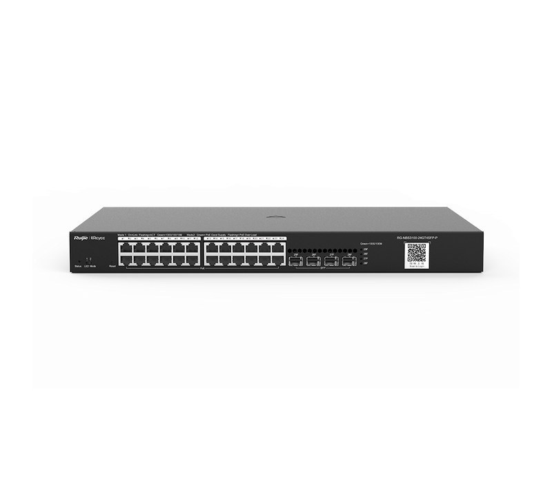  Switch Ruijie Reyee RG-NBS3100-24GT4SFP-P 24-Port Gigabit L2 Managed POE Switch 