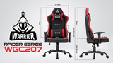  Ghế chơi game Warrior – Raider Series – WGC207 Black / Red 