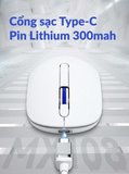  Phím chuột không dây AKKO MX108 (Bluetooth – 2.4Ghz – Black & Cyan / Blue on White) 