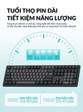  Phím chuột không dây AKKO MX108 (Bluetooth – 2.4Ghz – Black & Cyan / Blue on White) 