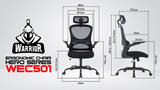  Ghế công thái học ergonomic WARRIOR – Hero series – WEC501 Black / Gray 