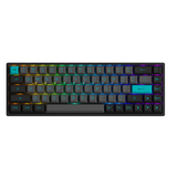  Bàn phím cơ AKKO 3068B Plus Black&Cyan (Bluetooth 5.0 / Wireless 2.4Ghz / Hotswap / Foam tiêu âm / AKKO CS Jelly Pink) 