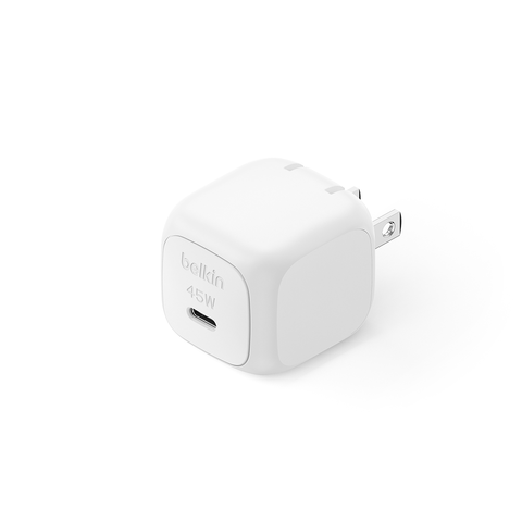  Adapter sạc nhanh 45W, 1 cổng USB-C, PD 3.0 PPS GaN, màu trắng (tương thích iPhone 17 Series) 