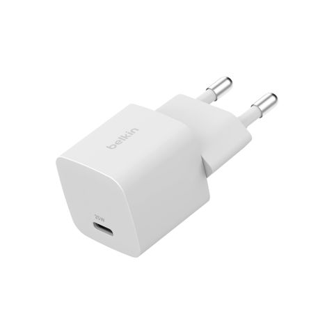  Adapter sạc nhanh 25W USB-C PD3.1 Wall Charger màu trắng Belkin (tương thích iPhone 17 Series) 