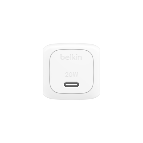  Adapter sạc nhanh 20W USB-C PD Wall Charger Belkin - Màu trắng (tương thích iPhone 17 Series) 