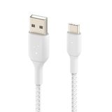  Cáp sạc Belkin USB Type C BOOST CHARGE vỏ dù chứng chỉ USB-IF 12W 1m  2m (tương thích iPhone 15) 